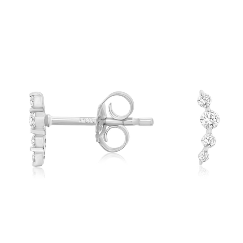14KW diamond 0.1ctw stud earrings