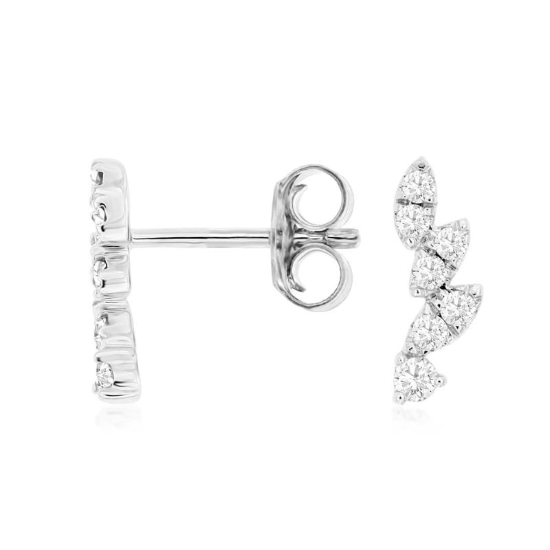 14KW diamond 0.25ctw stud earrings