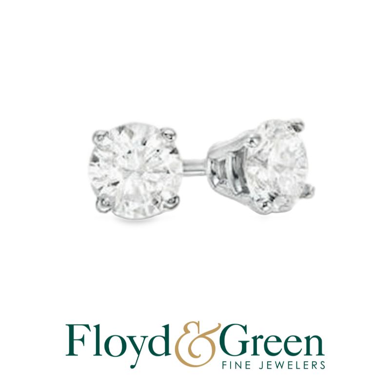 4 Prong Round 14 Karat White Round 0.20ct Diamonds Diamond Stud Earrings H SI2-I1
