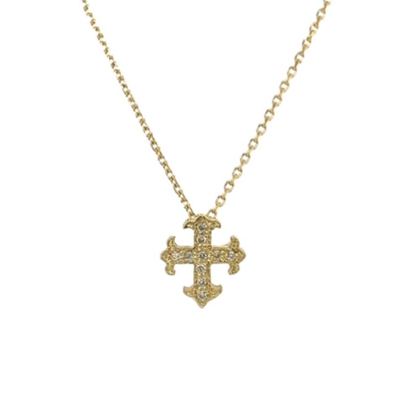 Mini Diamond Cross Pendant Necklace