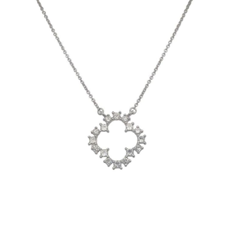 Clover Diamond Pendant Necklace