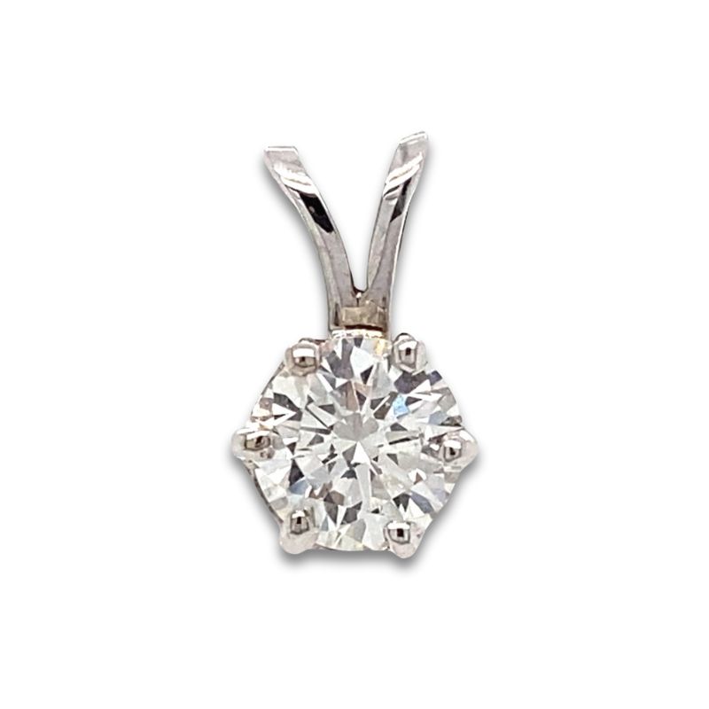 Diamond Solitaire Rabbit Ear Pendant