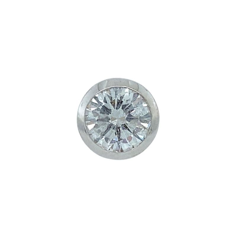 Bezel Set Round Diamond Slide Pendant