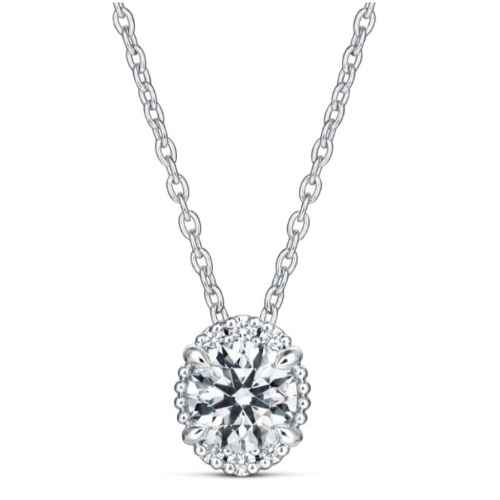 HEARTS ON FIRE Ellipse Diamond Pendant Necklace