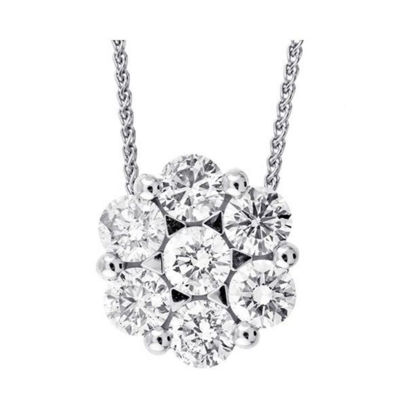 Diamond Bouquet Pendant Necklace