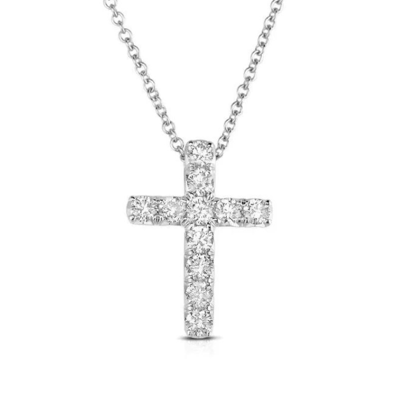 Diamond Petite Cross Pendant Necklace