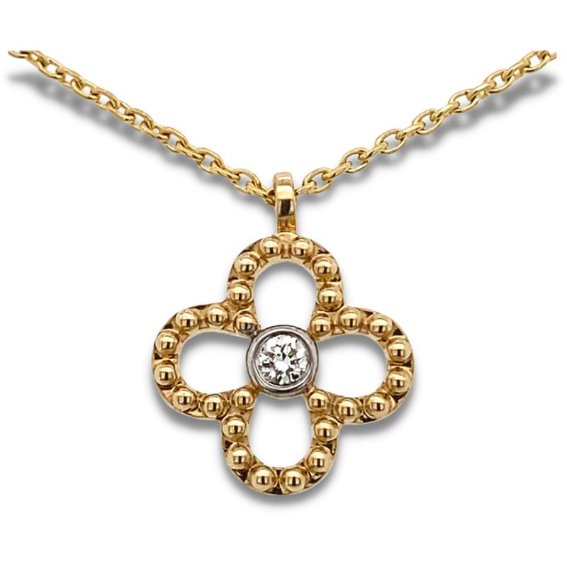 Diamond Clover Pendant Necklace