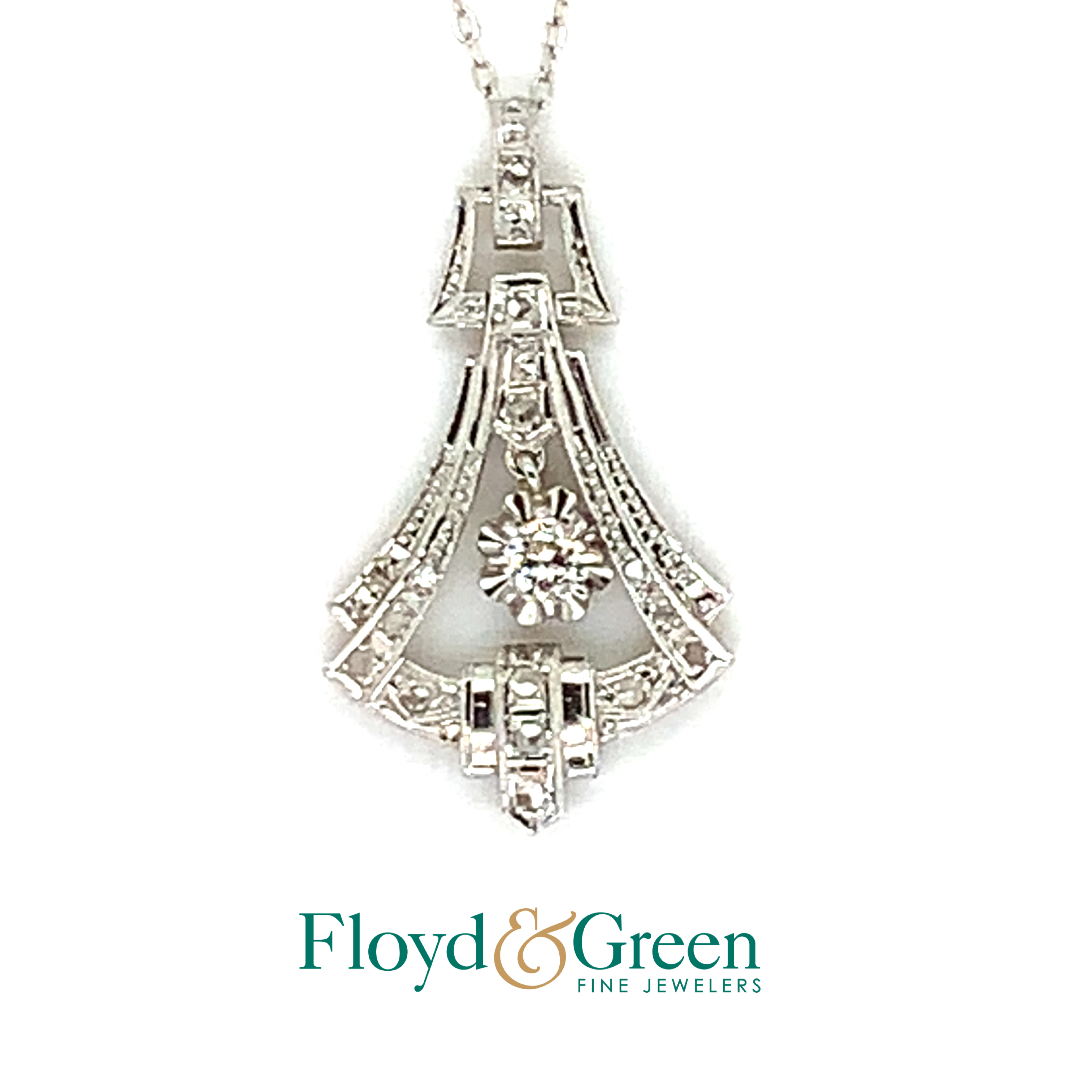 Victorian Diamond Pendant Necklace