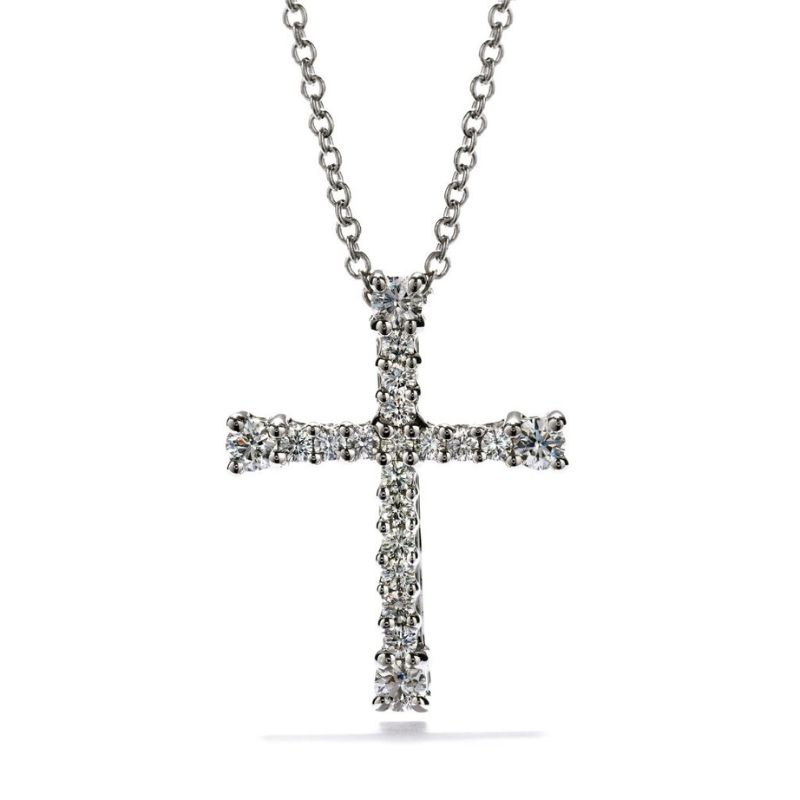 HEARTS ON FIRE Divine Cross Pendant Necklace