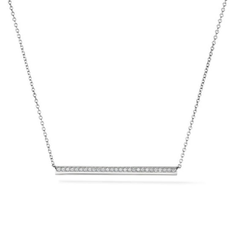 HEARTS ON FIRE Barre Pavé Pendant Necklace