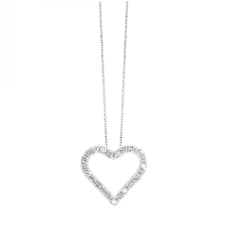 Large Diamond Heart Necklace