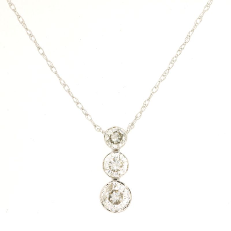 Graduated Diamond Drop Pendant
