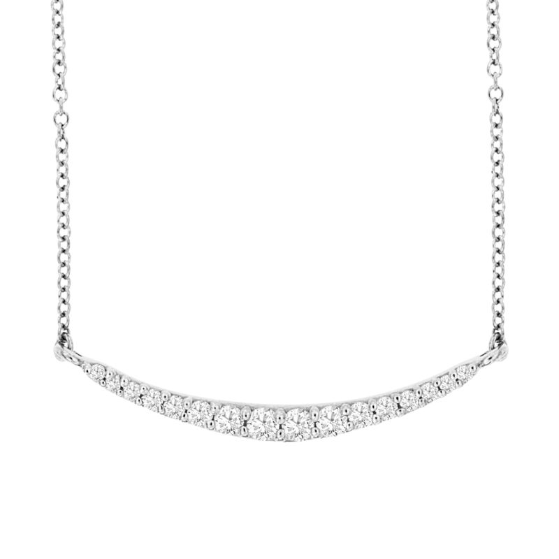 Diamond Smile Pendant Necklace