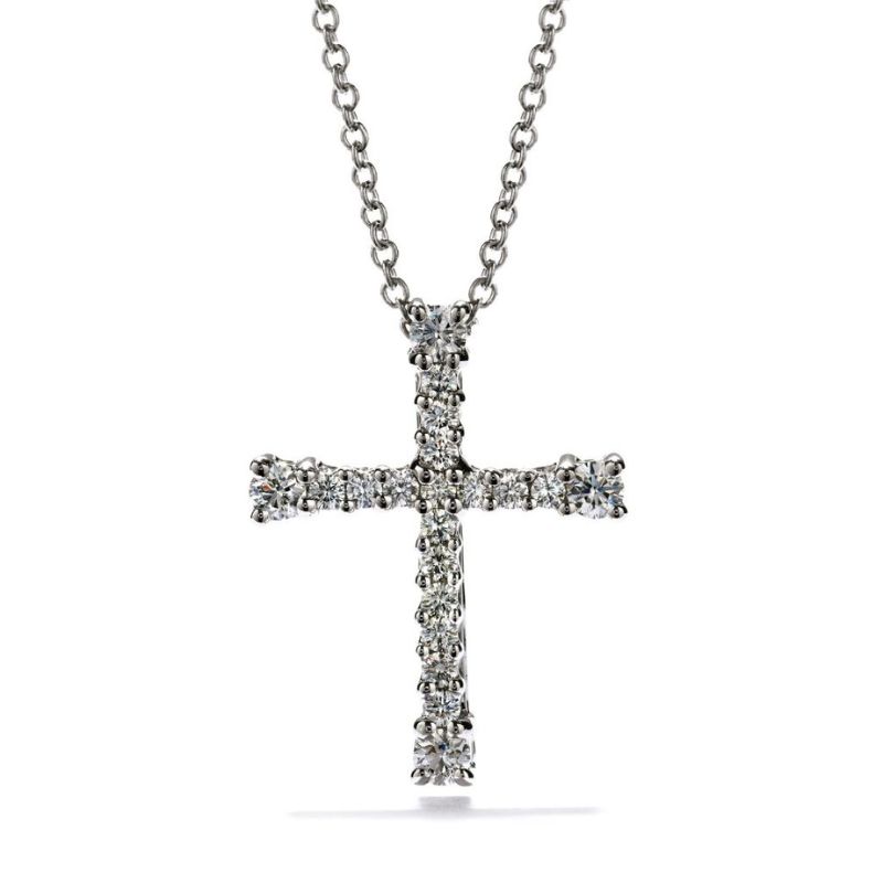 HEARTS ON FIRE Divine Cross Pendant Necklace