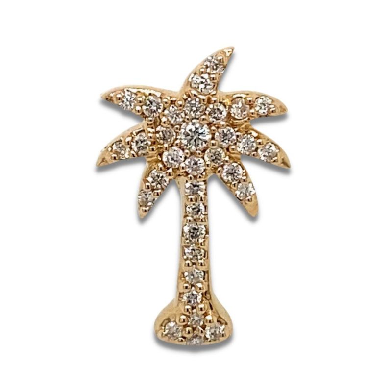 Diamond Palmetto Tree Pendant