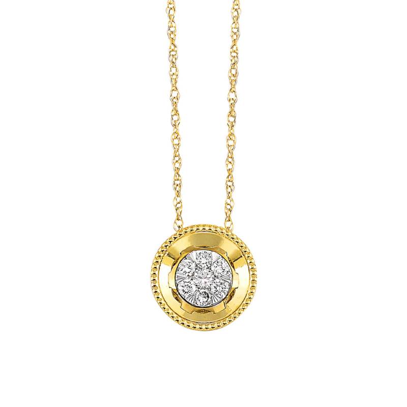 14 Karat Yellow Round Pendant