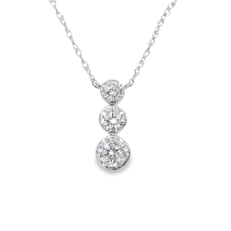 Graduated Diamond Drop Pendant
