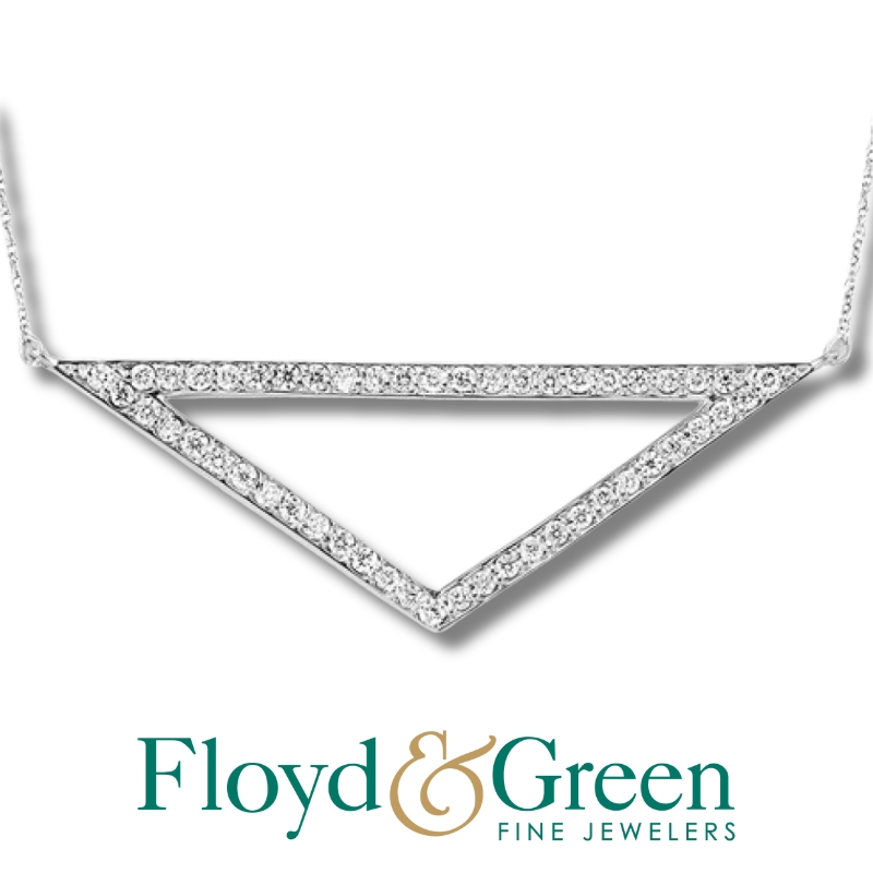 Diamond Triangle Pendant Necklace