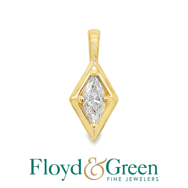 14KY .49CT Marquise L SI2 Solitare Pendant Mounting