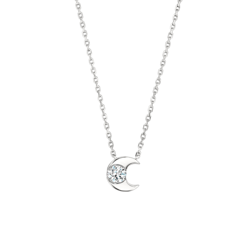 HEARTS ON FIRE Charmed Half Moon Diamond Pendant Necklace