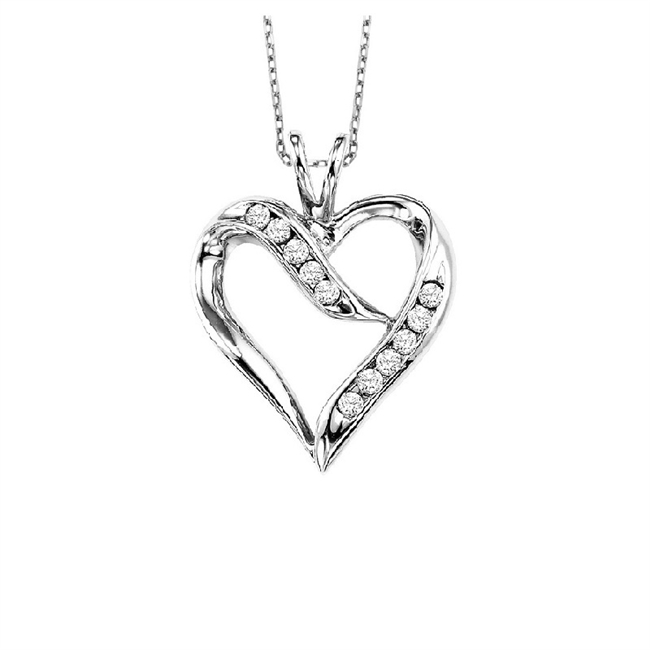Diamond Heart Pendant Necklace