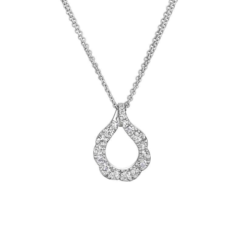 HEARTS ON FIRE Lorelei Crescent Diamond Pendant Necklace