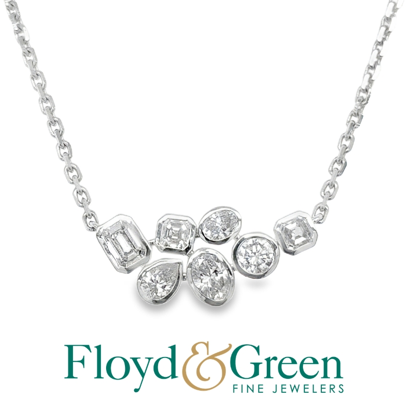 14KW MF Fashion Pendant with Dia .83ctw