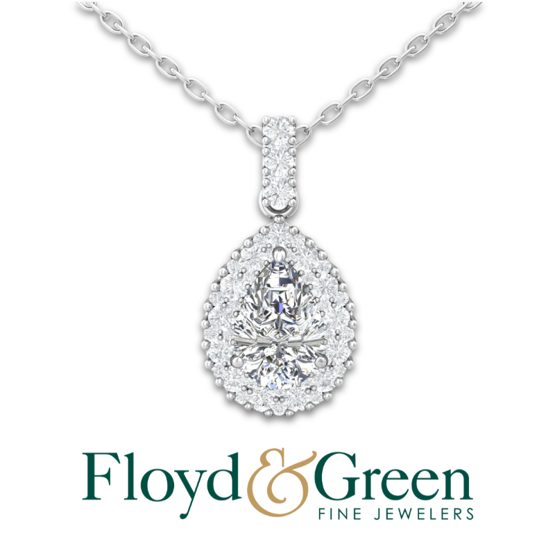 MARTIN FLYER Forevermark Diamond Halo Pendant