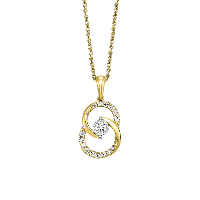 Interlocking Diamond Pendant Necklace