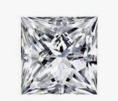 16-18 PLAT 1.30CT Princess H VS1 Solitaire Pendant on Cable Chain