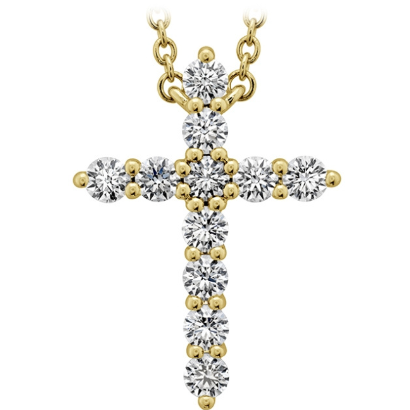 HEARTS ON FIRE Signature Cross Pendant Necklace