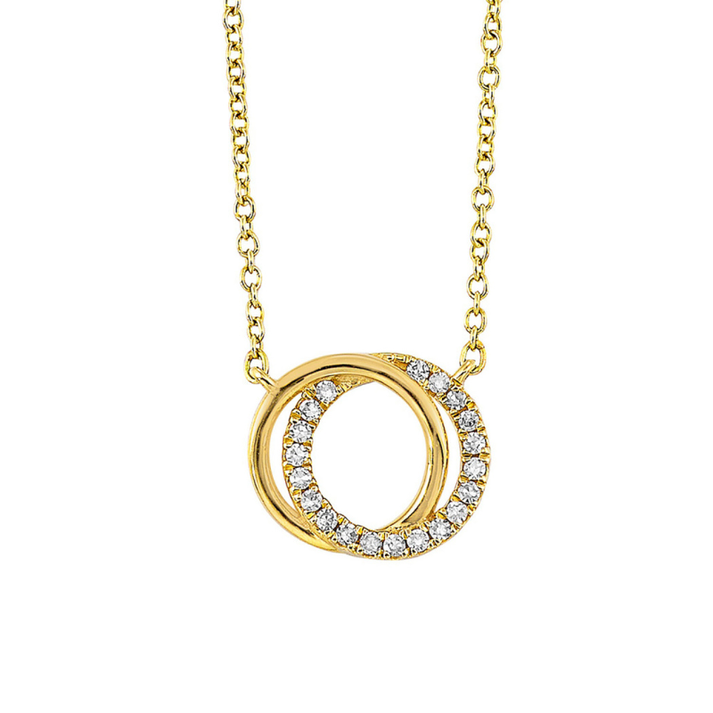 Interlocking Diamond Pendant Necklace