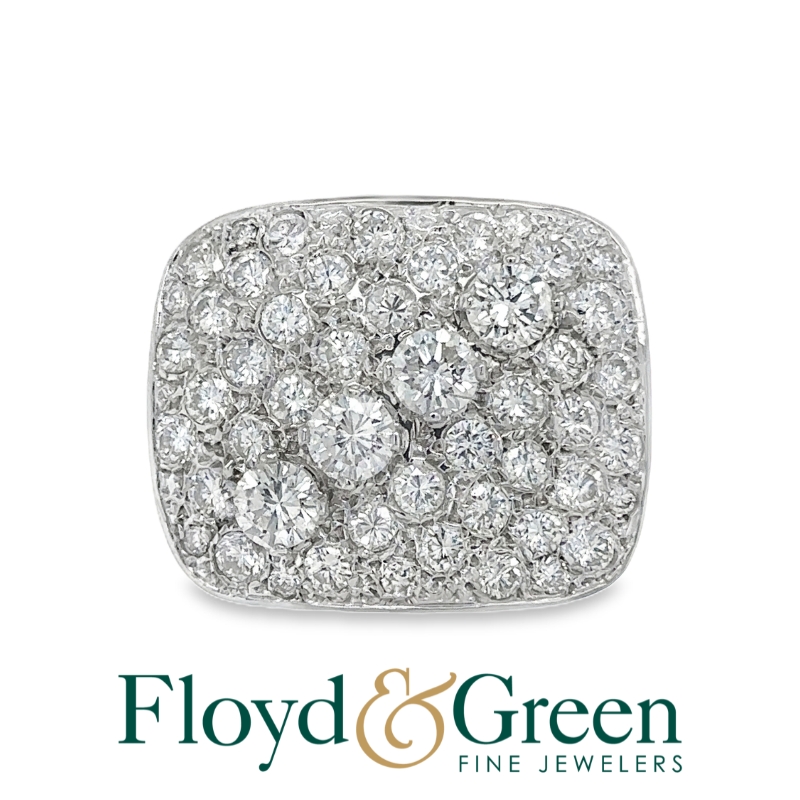 18KW Diamond Slider Pendant, 4 Round, 1.36ct, H SI1, 46 Round, 2.06ct, H VS2-SI1