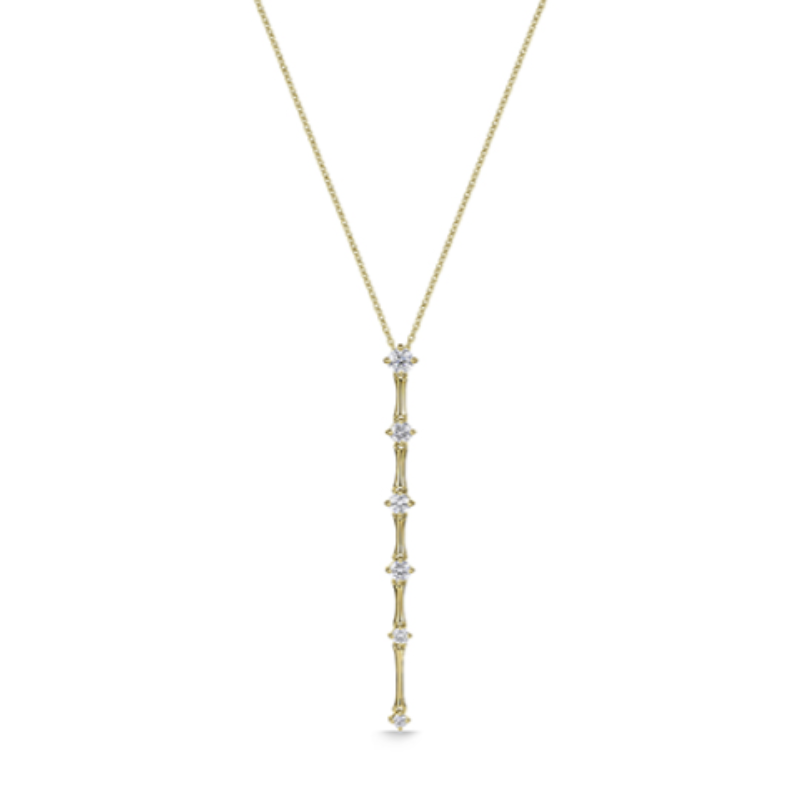 18 18KY Small Cadence Pendant 0.24ctw G-H/SI