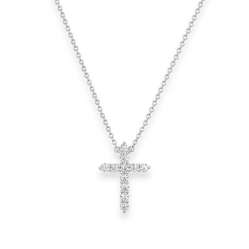 HEARTS ON FIRE Signature Diamond Cross Pendant Necklace