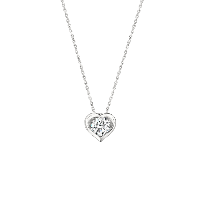 HEARTS ON FIRE Whimsical Heart Single Diamond Pendant Necklace