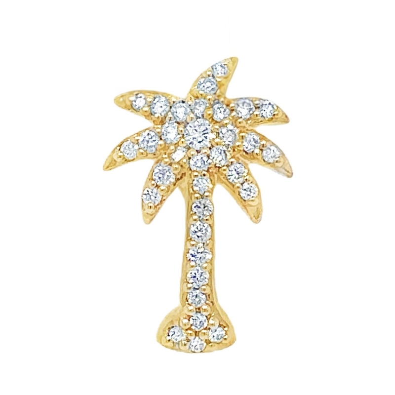 Diamond Palmetto Tree Pendant