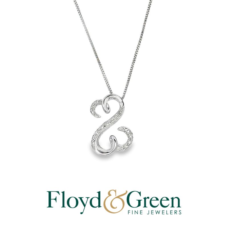 Sterling Silver Diamond Pendant, 18 Single-cut, H SI1-SI2, on Sterling Silver Chain, 19 Inch, 4.5g