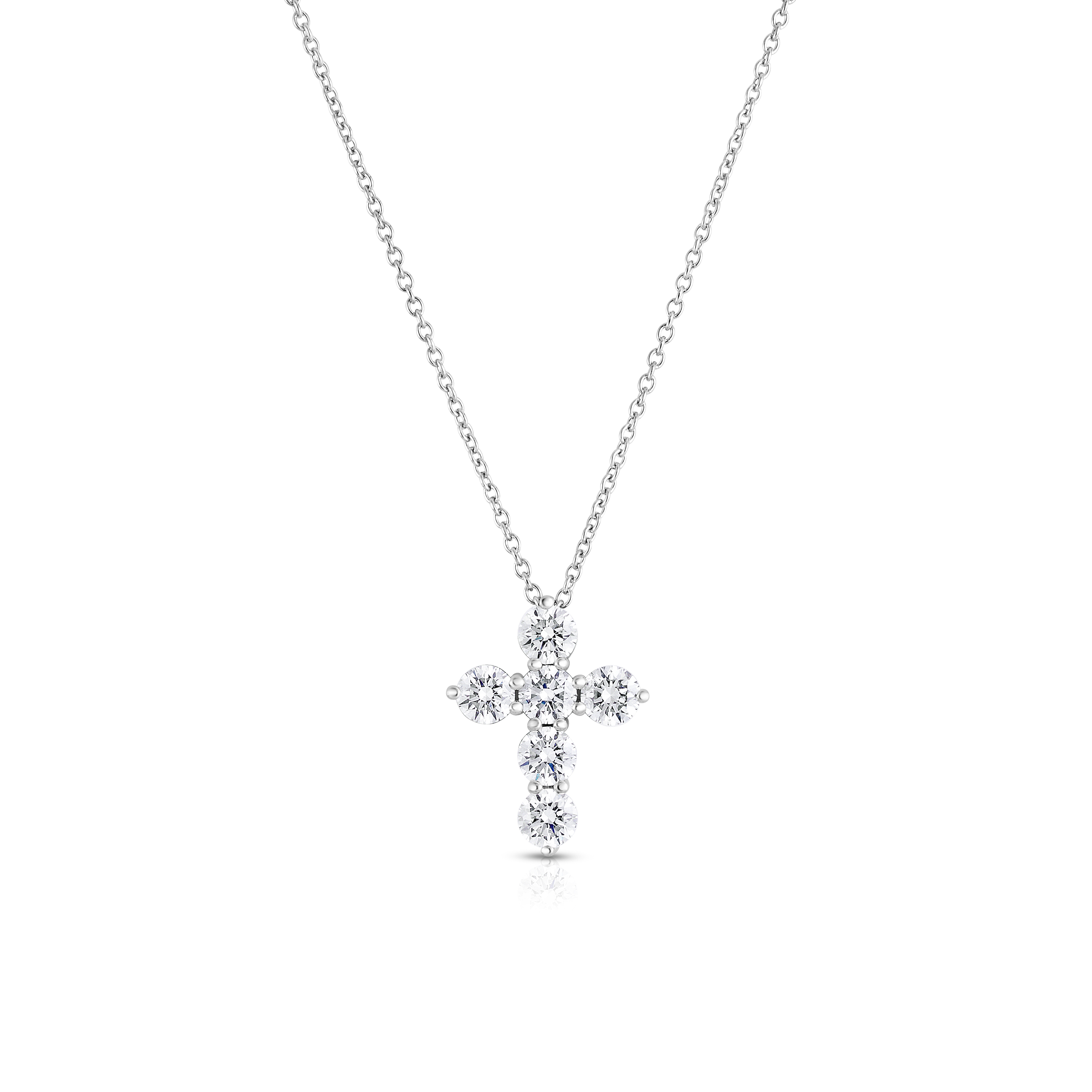 1K White Gold Diamond Cross