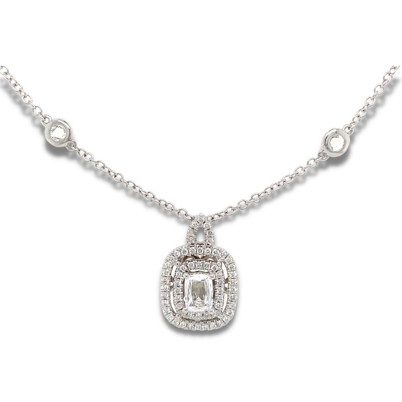 Promise-Cut Diamond Pendant Necklace