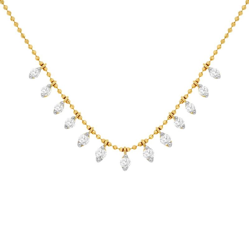 Diamond Station Drop Necklace