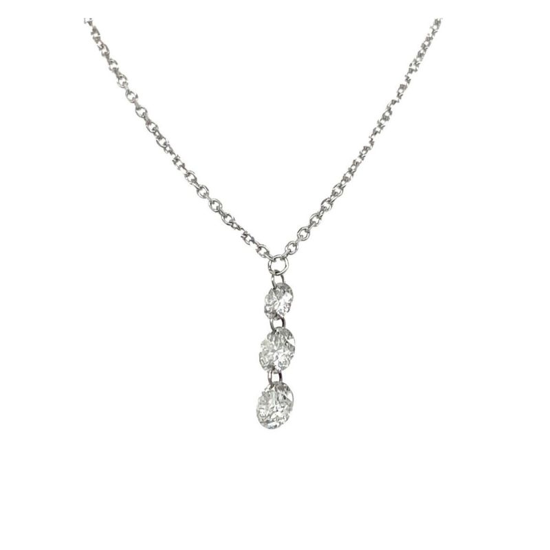 3 Stone Diamond Drop Necklace 00116500769