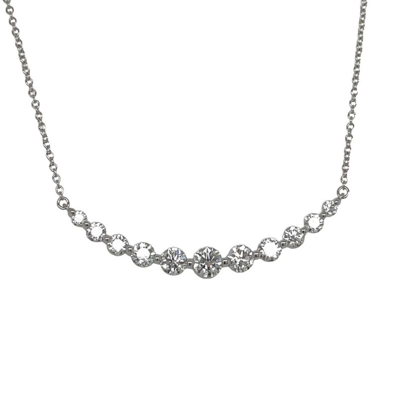 Small Smiley Bar Diamond Necklace