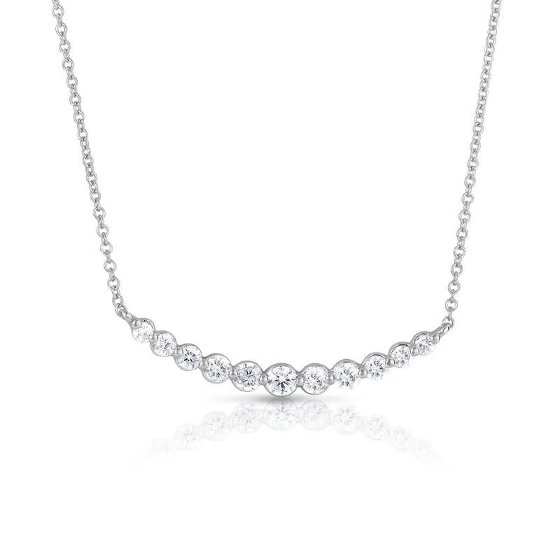 Curved Graduated Diamond Necklace