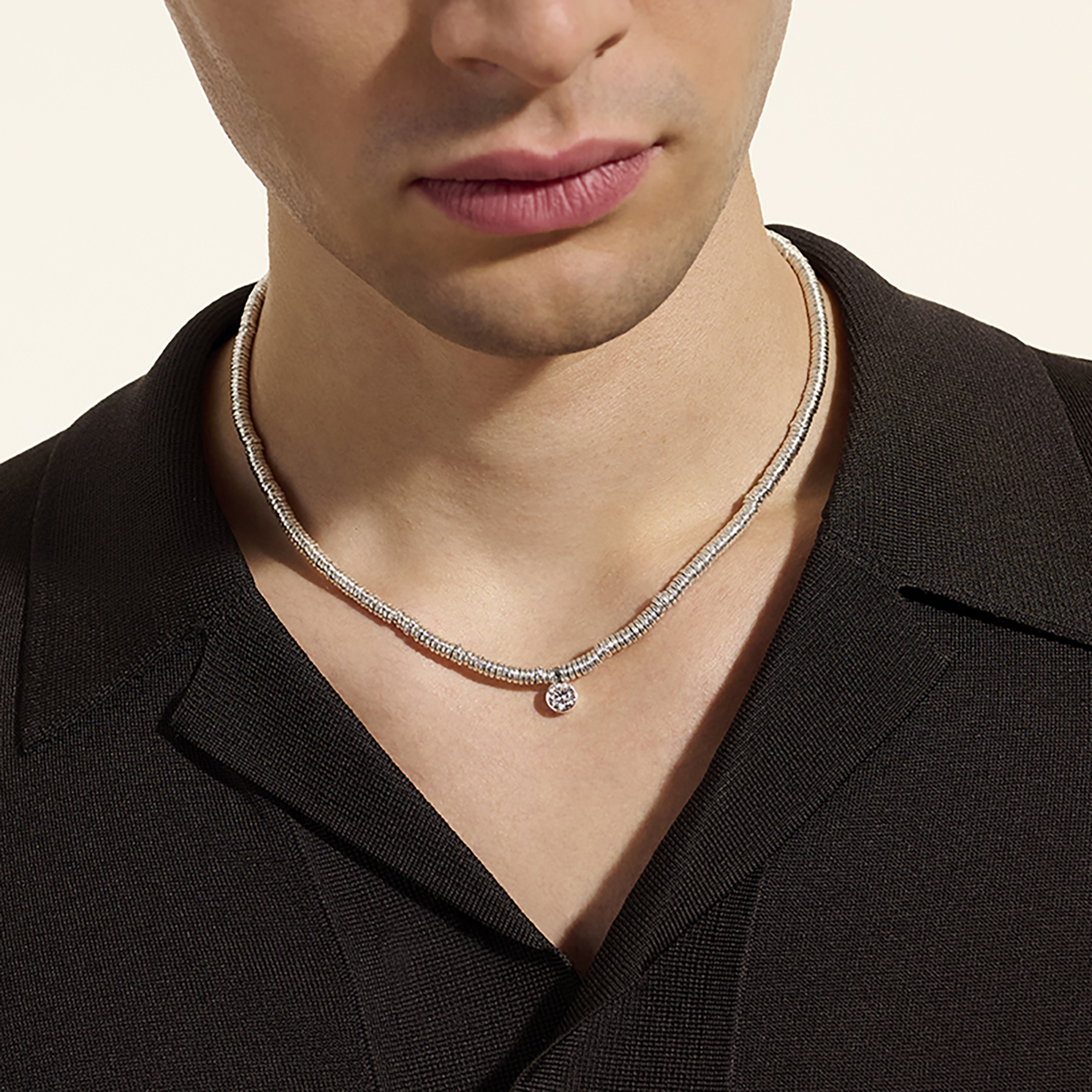 JOHN HARDY Lovestruck Heishi Rondel Lab Grown Diamond Necklace