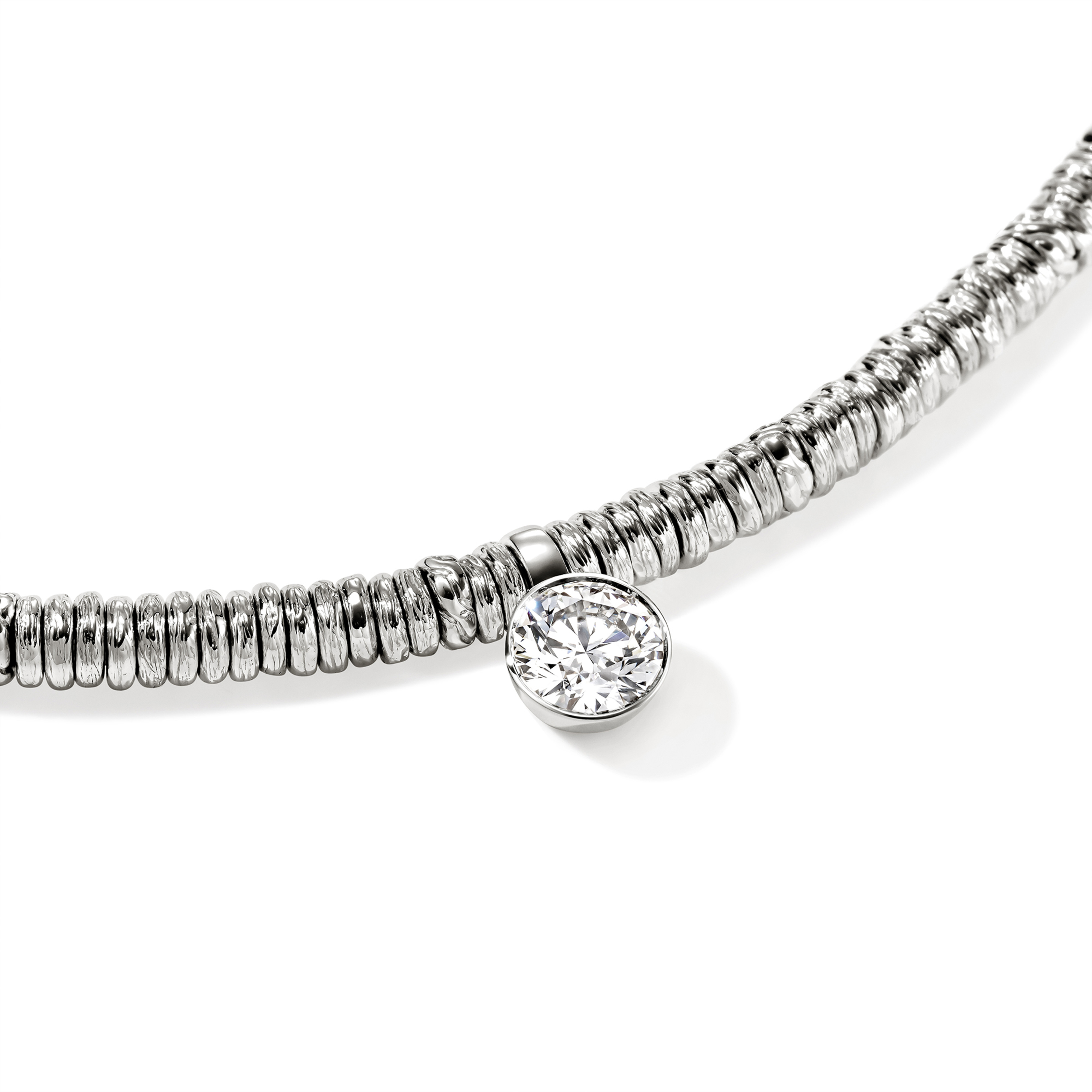 JOHN HARDY Lovestruck Heishi Rondel Lab Grown Diamond Necklace