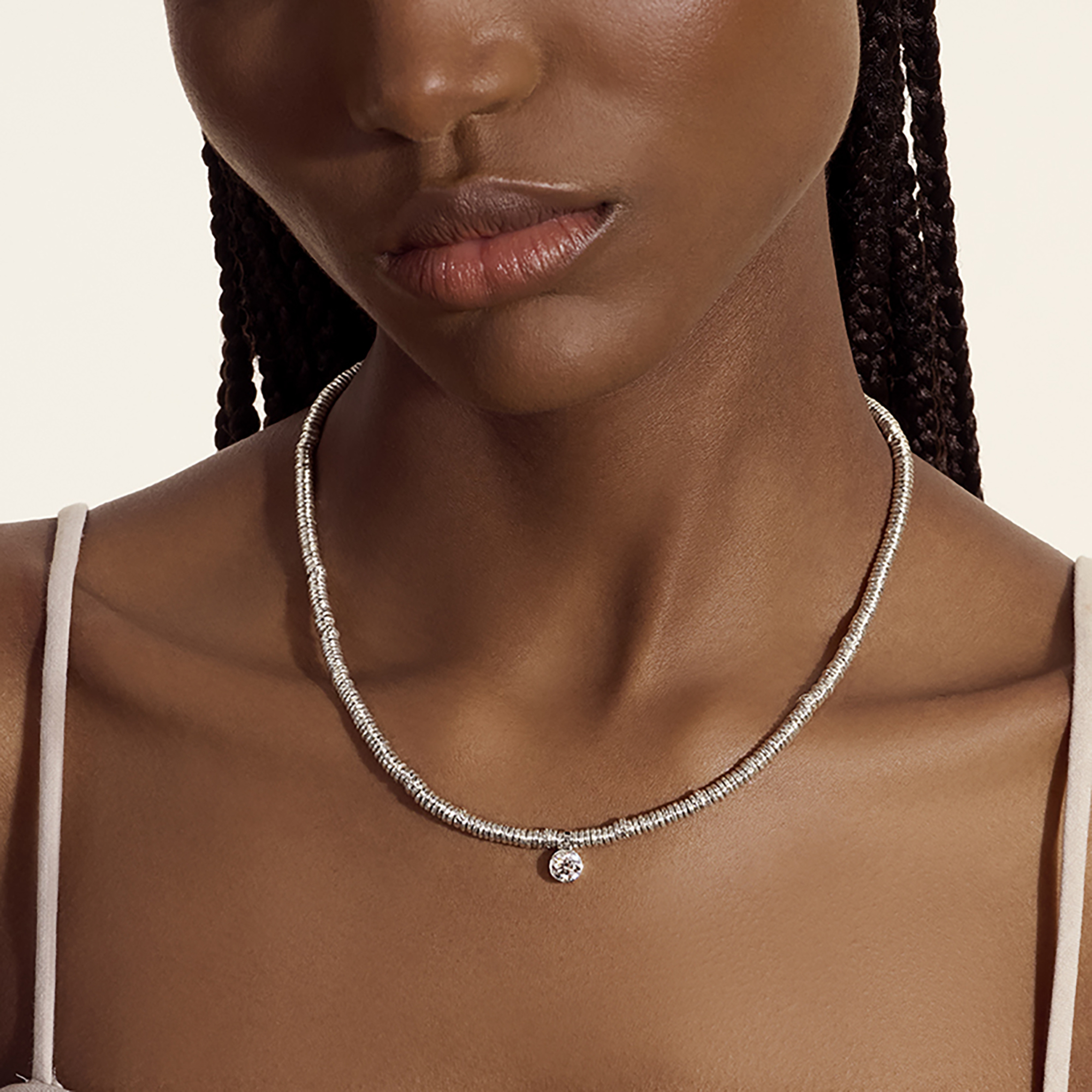 JOHN HARDY Lovestruck Heishi Rondel Lab Grown Diamond Necklace