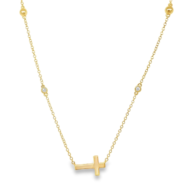East-To-West Cross Pendant Necklace