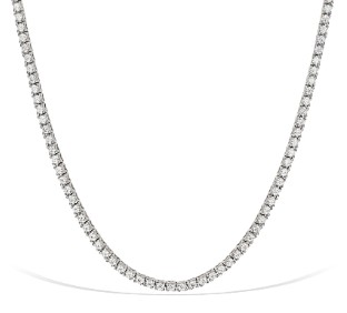 S/O-18 inch 5.00 ct. tennis necklace 14kt. white gold