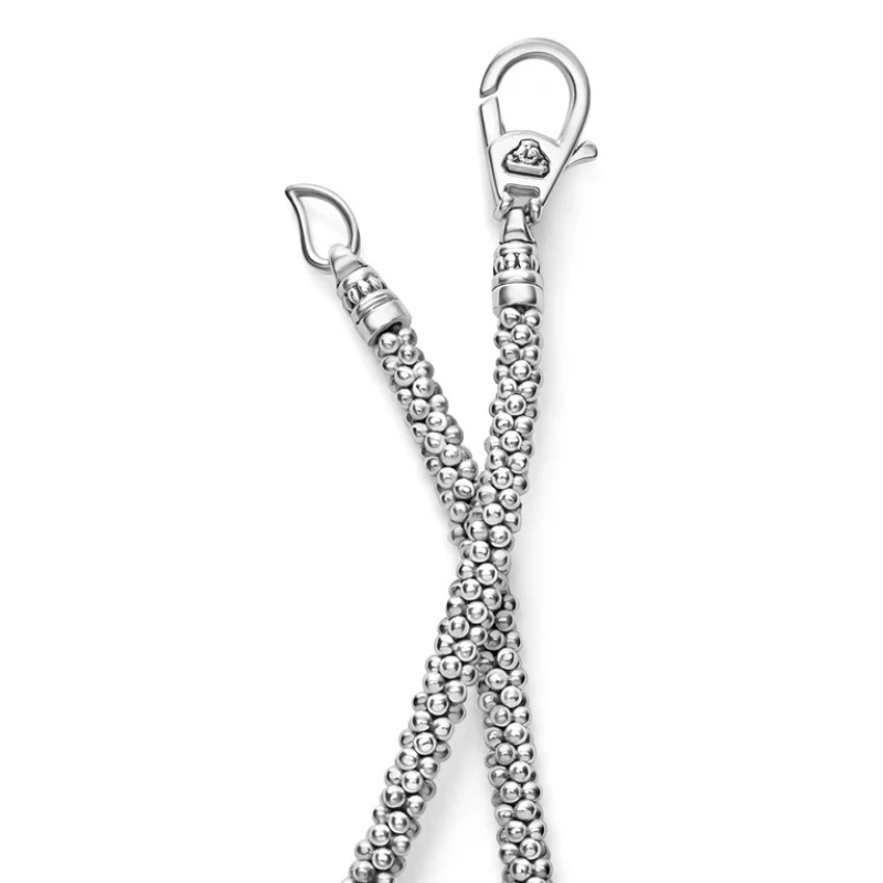 LAGOS Caviar Interlocking Diamond Circle Pendant Necklace